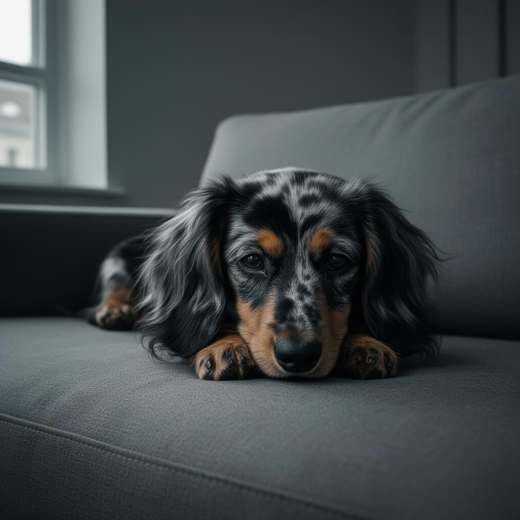Perro aburrido en casa